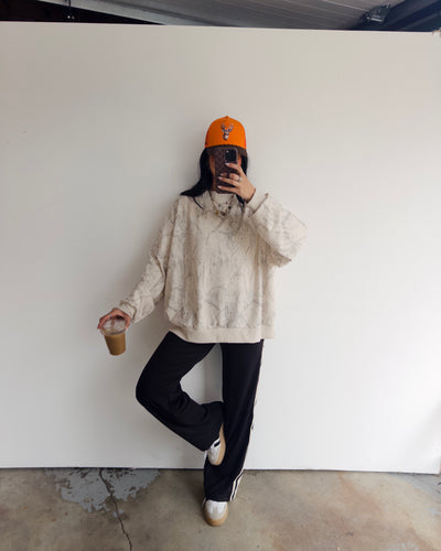 Scount & Seek Mock Neck Pullover - Taupe Camo