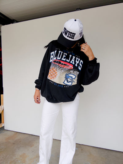 Creighton Malone Oversized Sweatshirt - Washed Black
