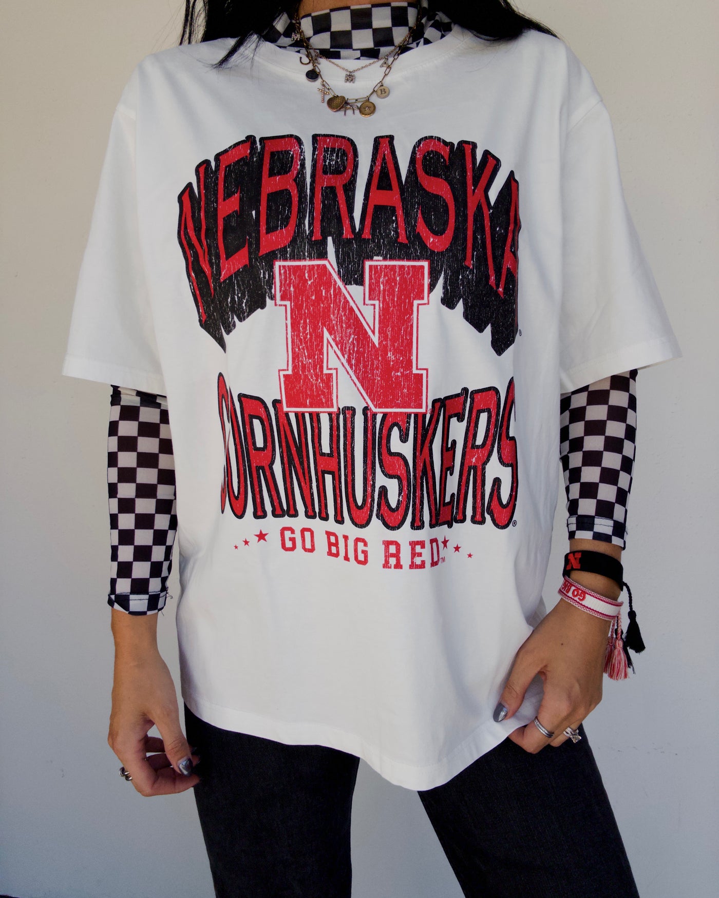 Nebraska GBR Oversized Cotton Tee - White