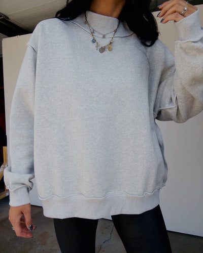 Solid Reversible Mockneck - Grey