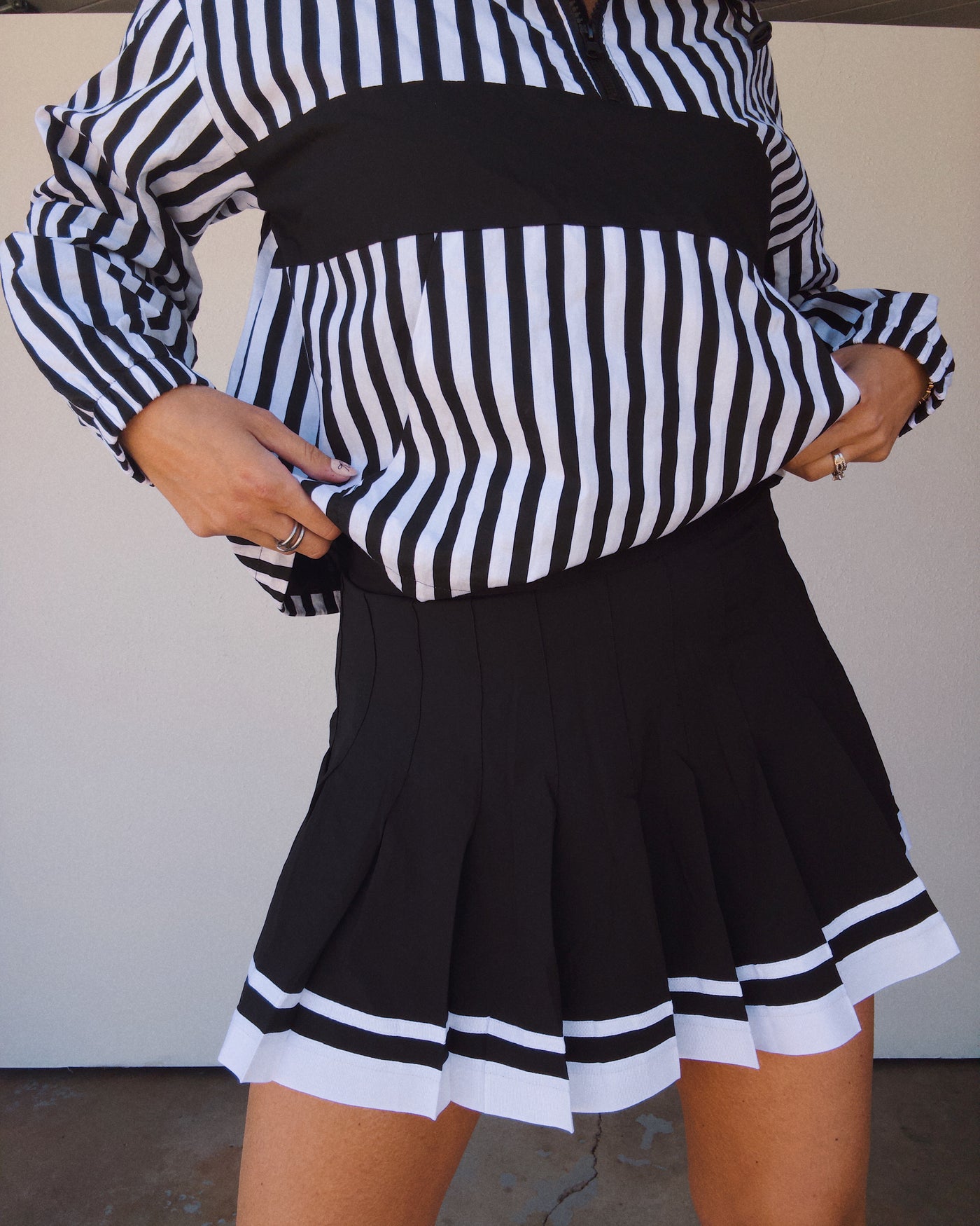 The Sunday Skort - Black/White