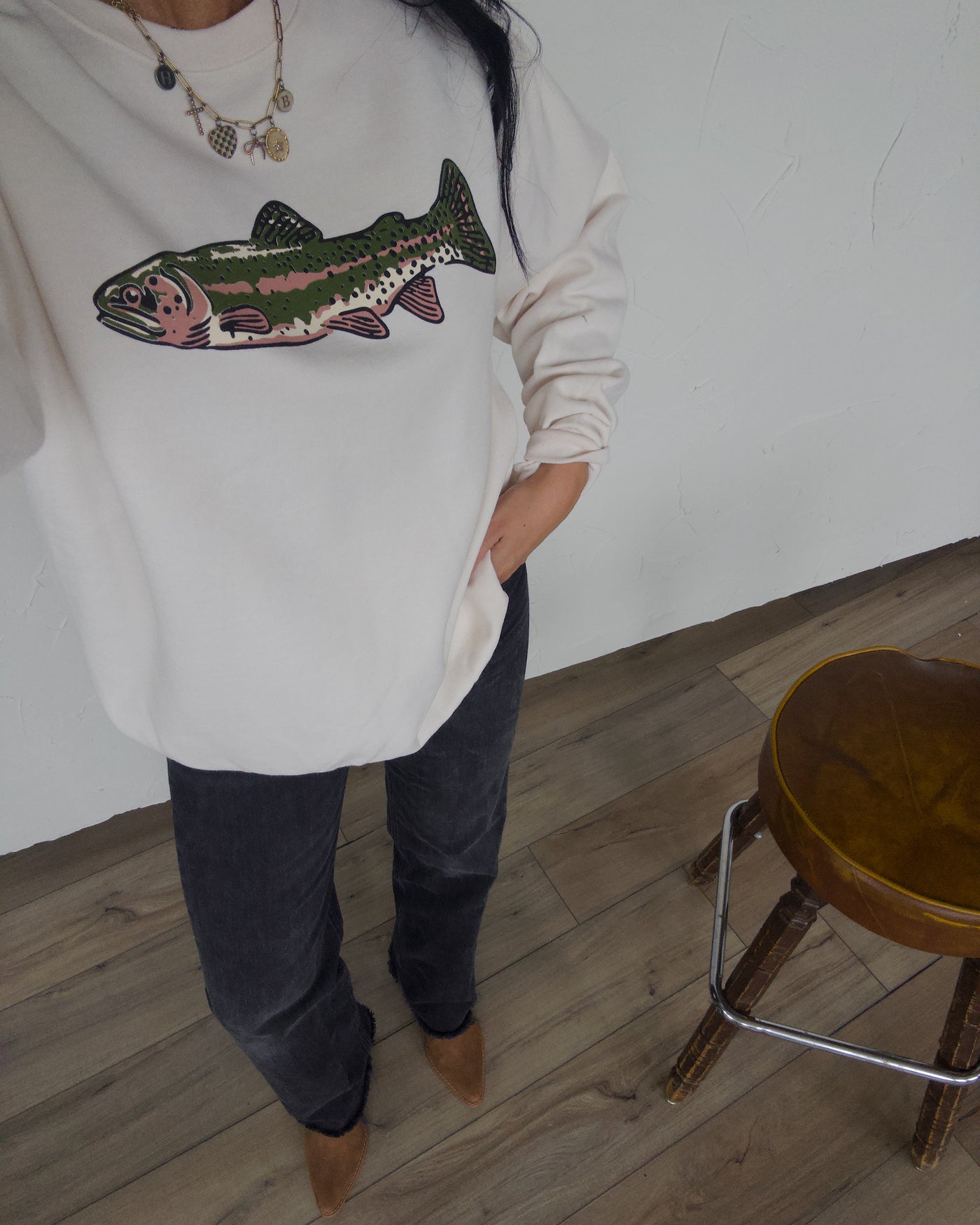 Gone Fishing Sweatshirt - Natural