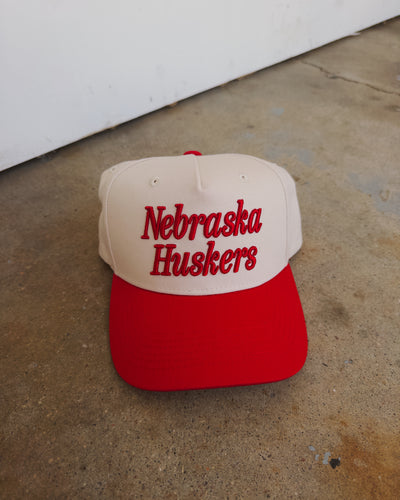 Nebraska Huskers Hat - Cream/Red