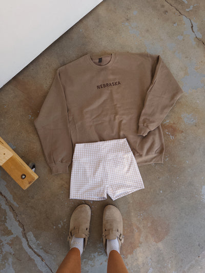 Neutral Nebraska Sweatshirt - Espresso
