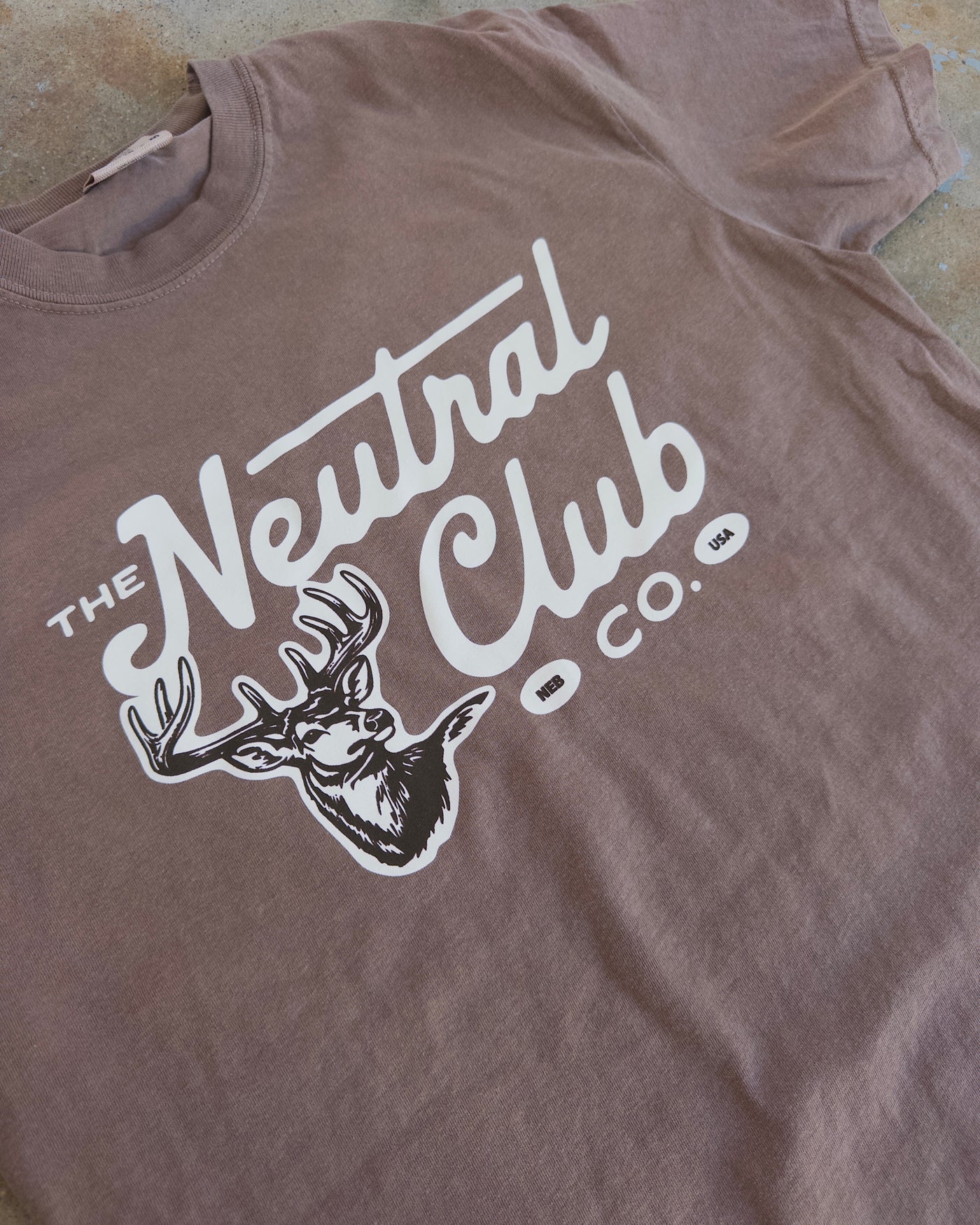 The Neutral Club Co. Deer Cotton Tee - Espresso
