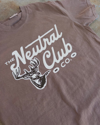 The Neutral Club Co. Deer Cotton Tee - Espresso