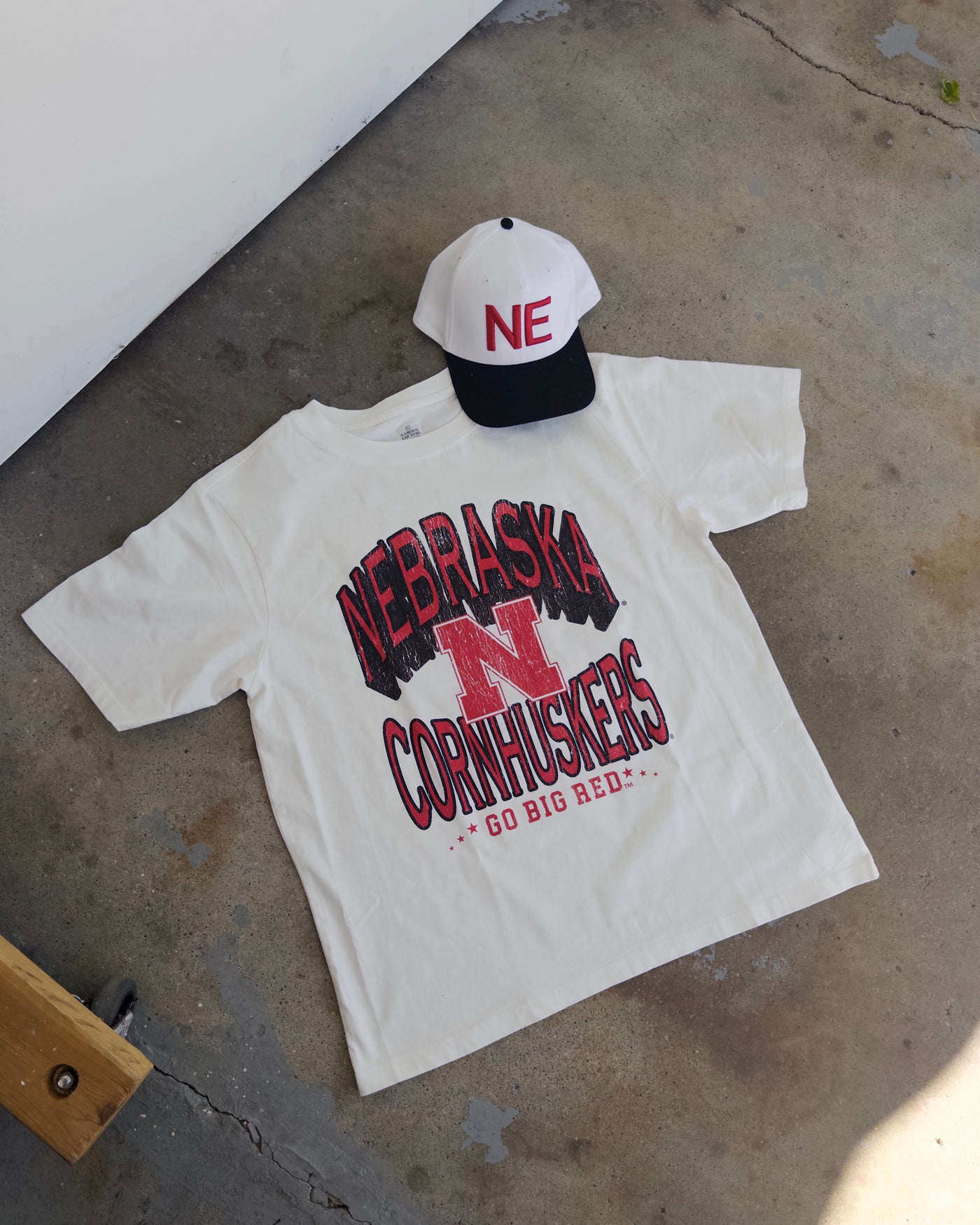 Nebraska GBR Oversized Cotton Tee - White