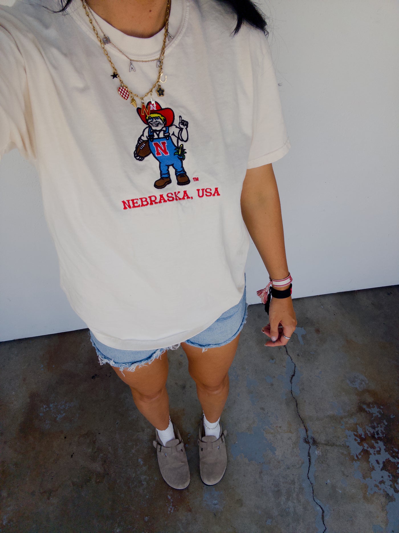 Embroidered Herbie Cotton Tee - Ivory