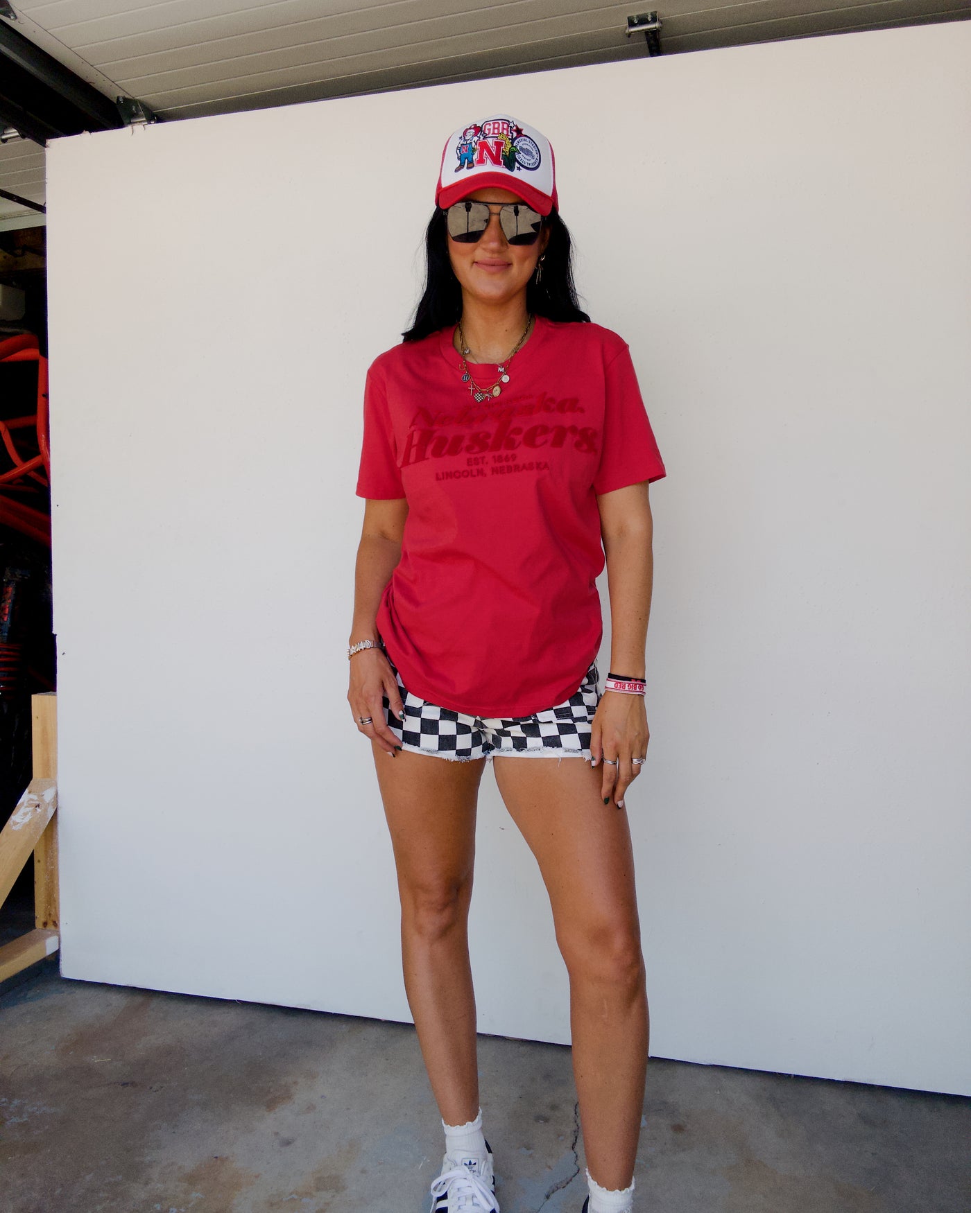 Nebraska Hansen Brush Tee - Red