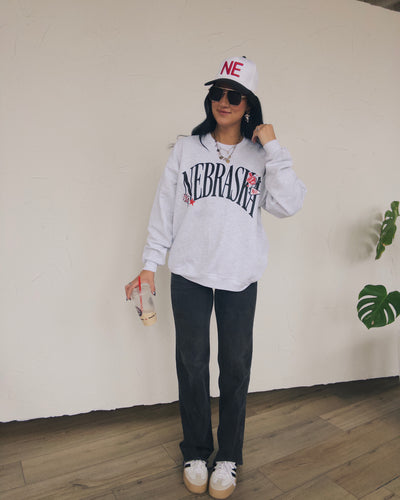 #1 Nebraska Sweatshirt - Ash
