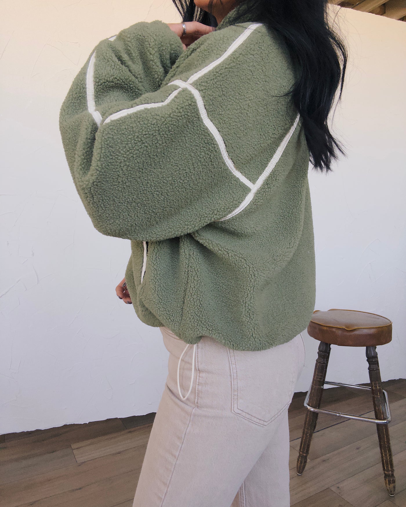 Rustic Ridge Half Zip - Sage