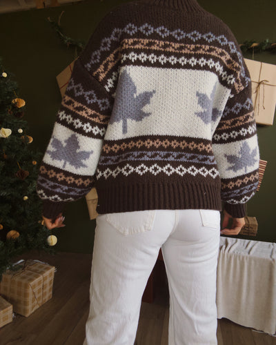 Maple Knit Cardigan - Brown Multi