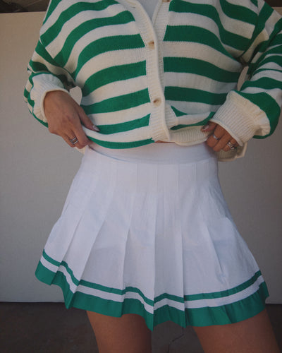 The Sunday Skort - White/Green