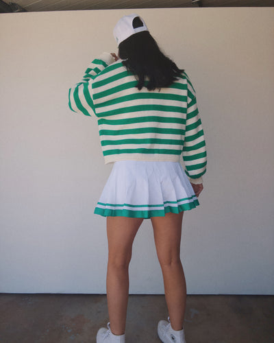 The Sunday Skort - White/Green
