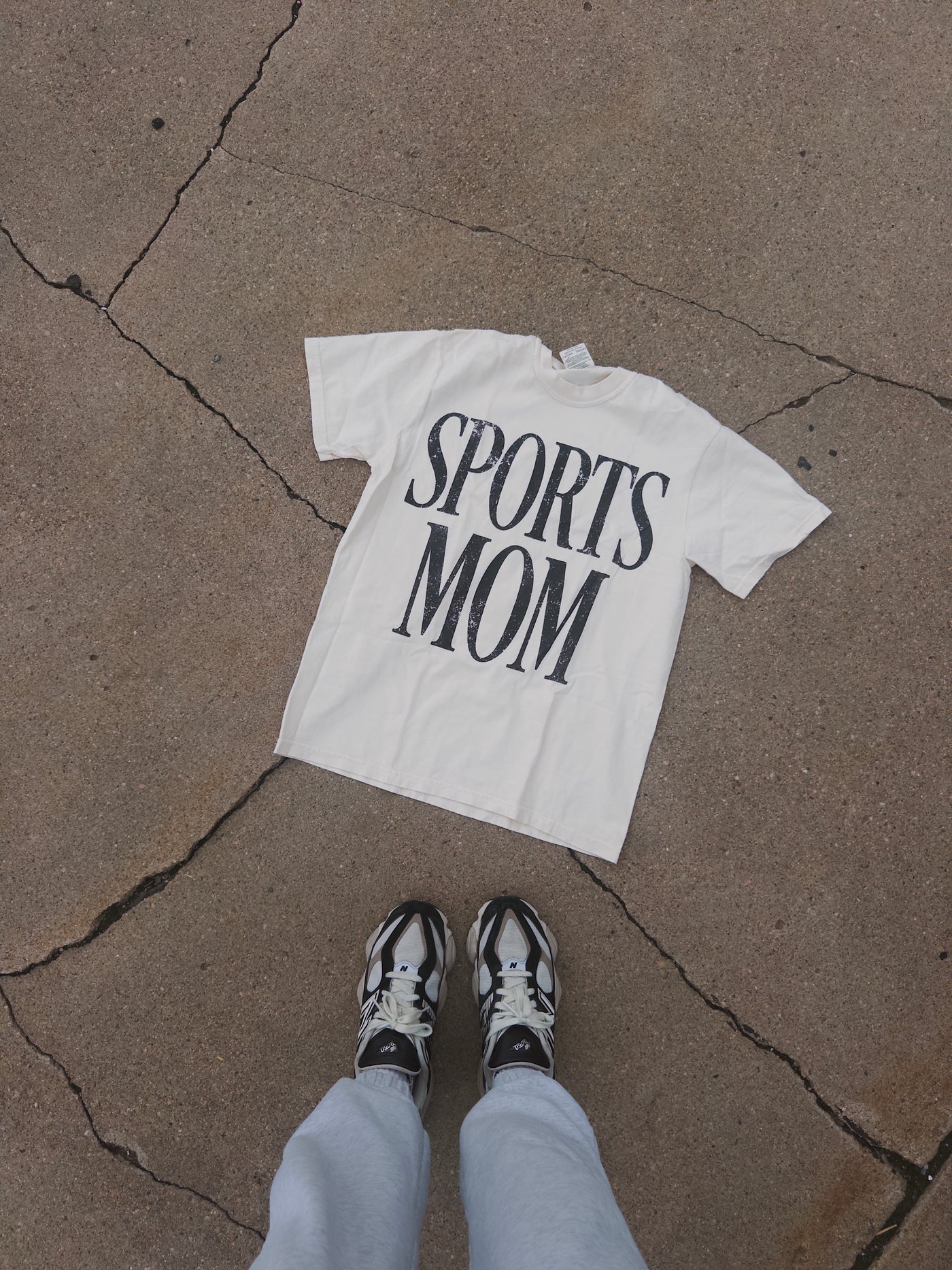 Sports Mom Cotton Tee - Ivory