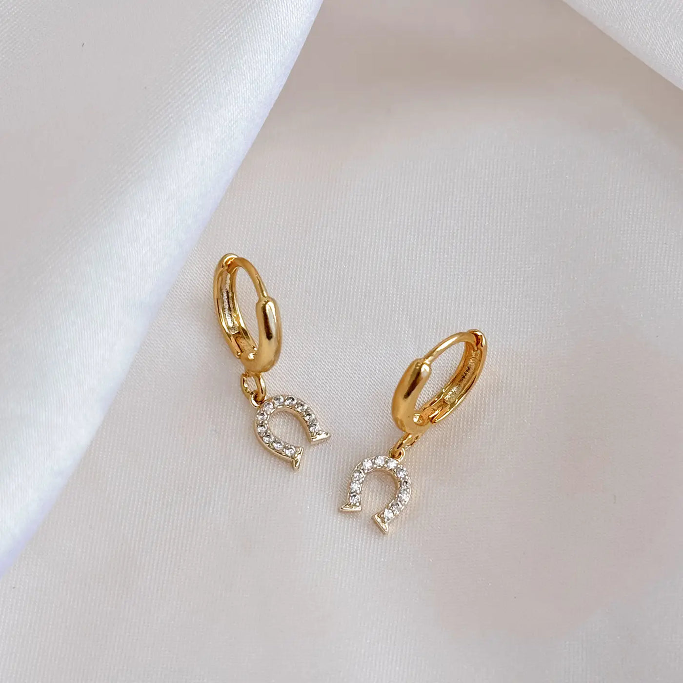 Mini Horseshoe Huggies - Gold